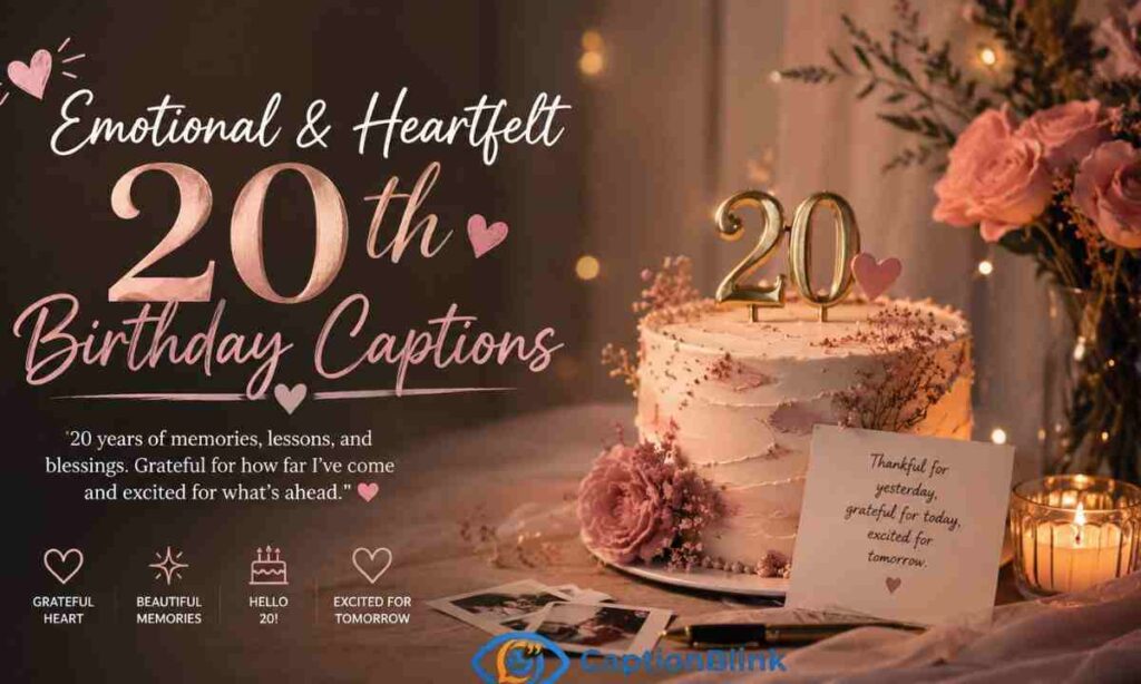 Emotional & Heartfelt 20th Birthday Captions (1)