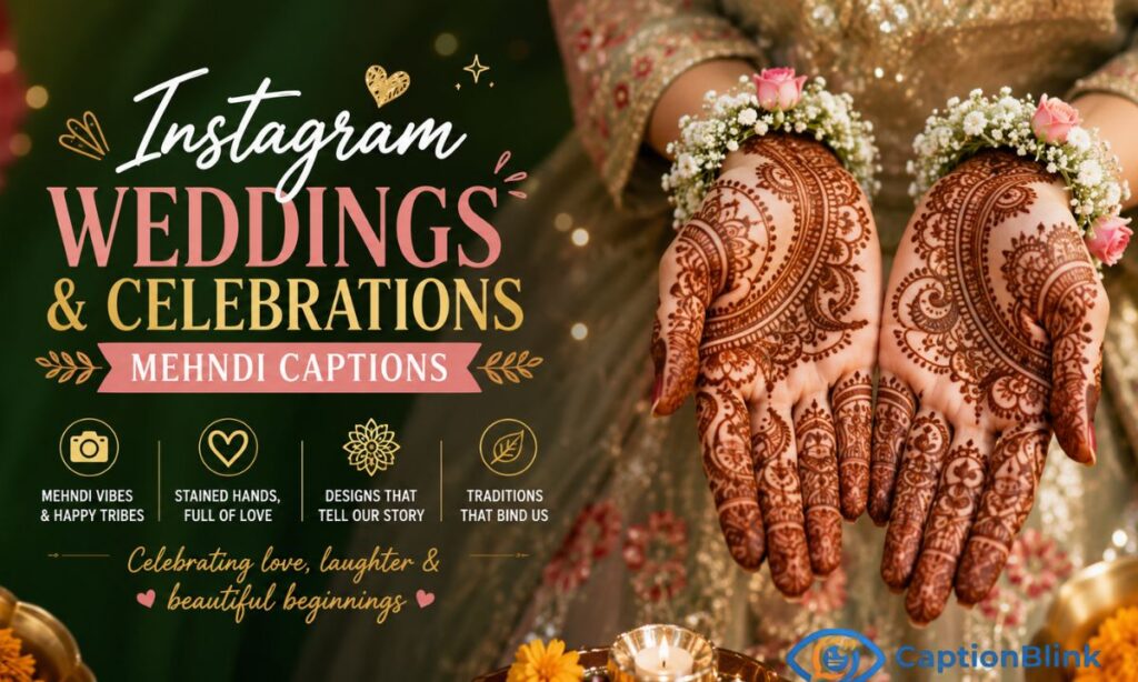 Instagram Weddings and Celebrations Mehndi Captions